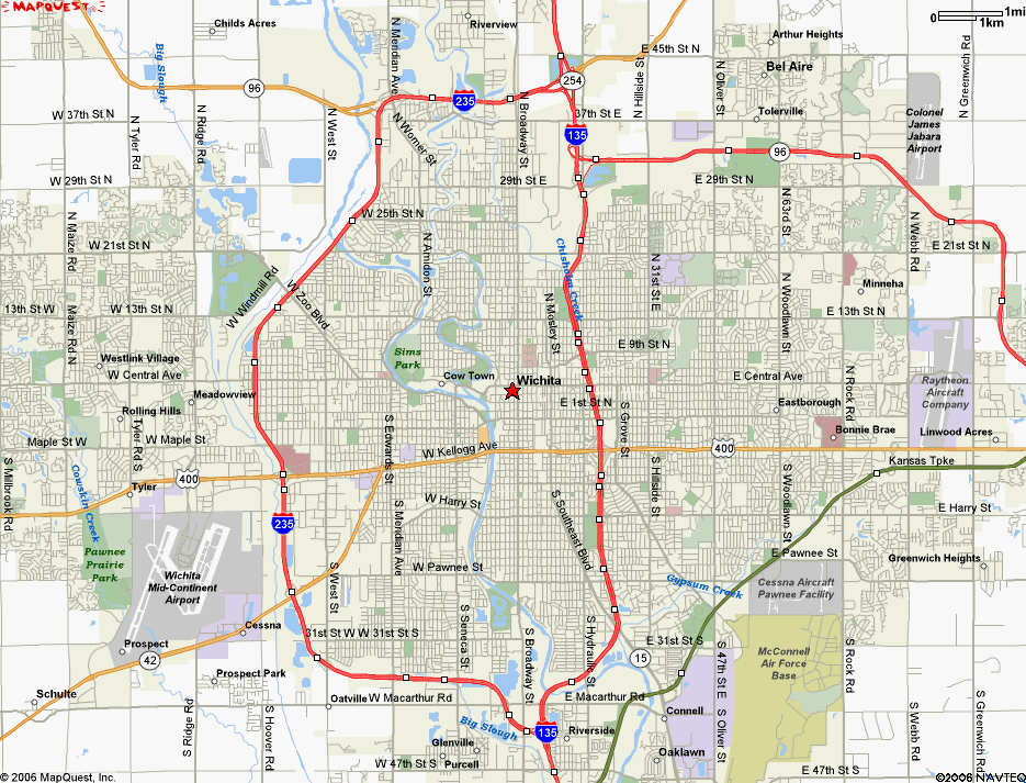 Map of Wichita Kansas TravelsMaps Com