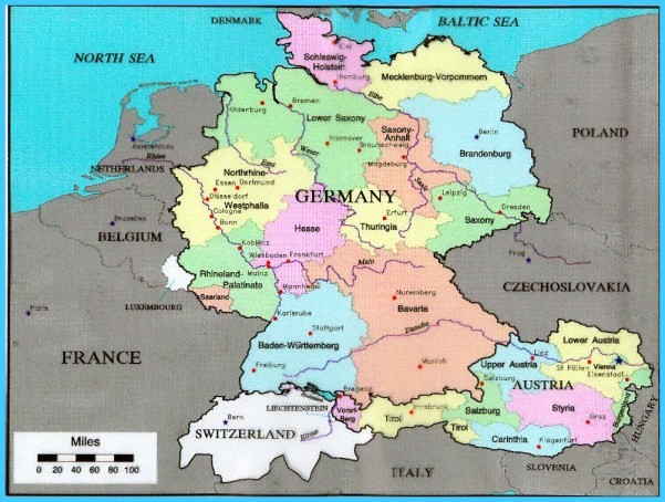 Map Of Germany And Austria With Cities Travelsmaps Com