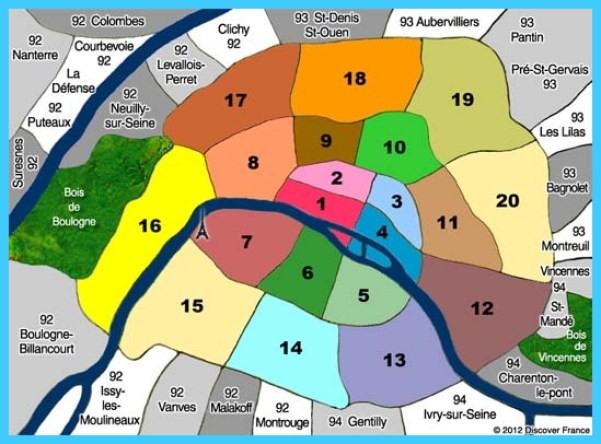 Map Of Paris Districts TravelsMaps Com