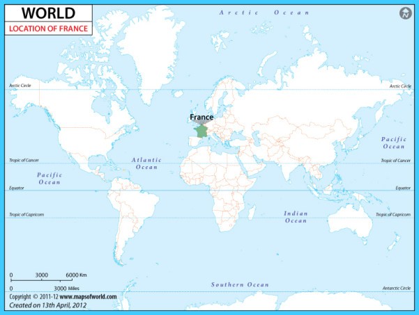 Paris On World Map Travelsmaps Com
