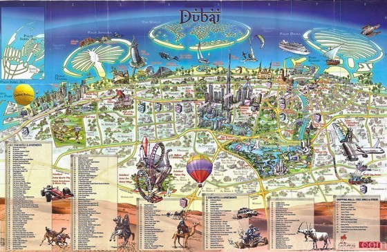 Detailed map of Dubai 2
