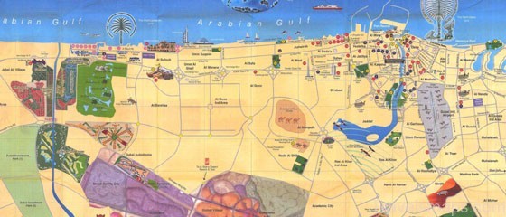 Large map of Dubai 3