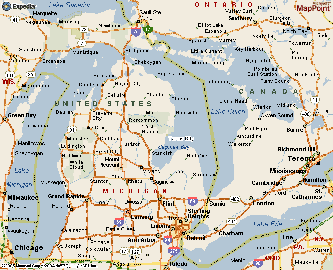 Location of Tawas Point State Park