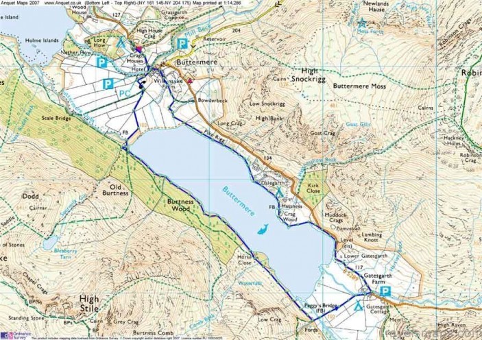buttermere map buttermere camping1