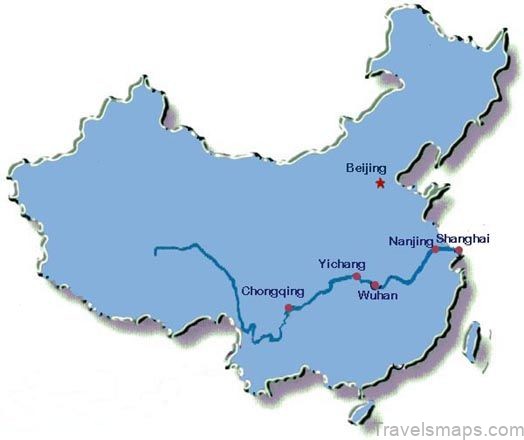 Yangtze River Map, Map of Yangtze River | China city, Three gorges dam, China map