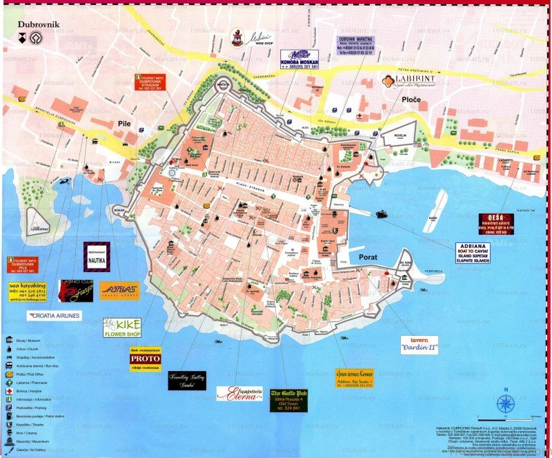 dubrovnik croatia map 2