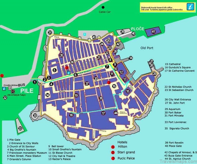 dubrovnik croatia map