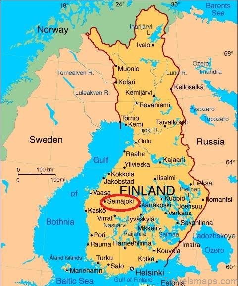 finland map of finland