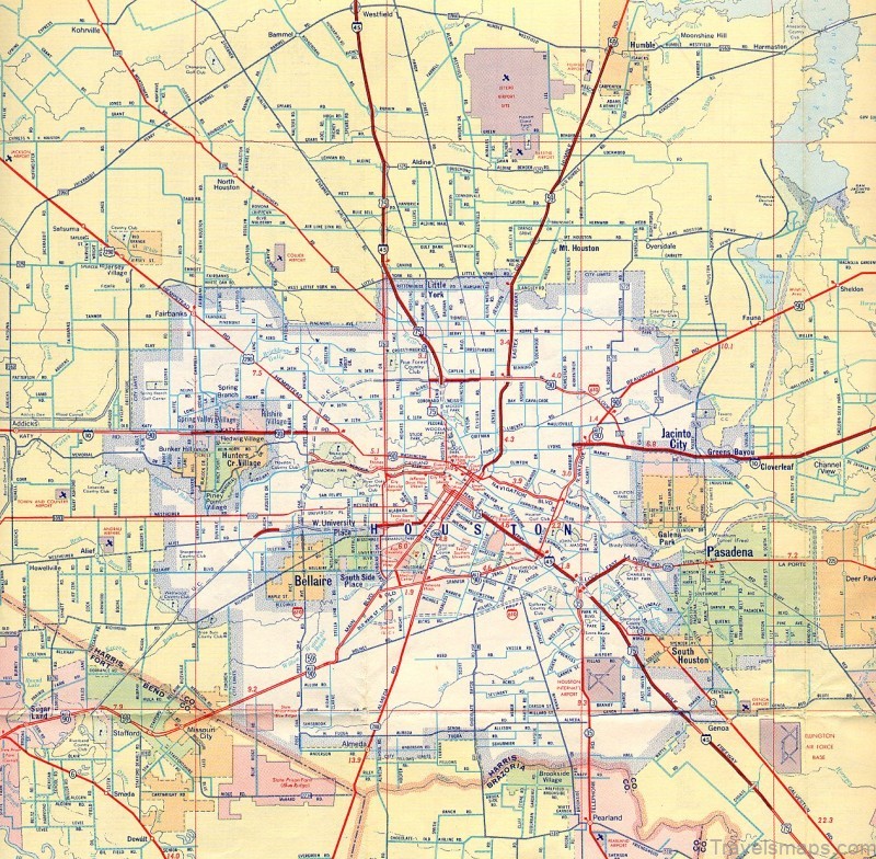 map of houston houston guide and statistics 3