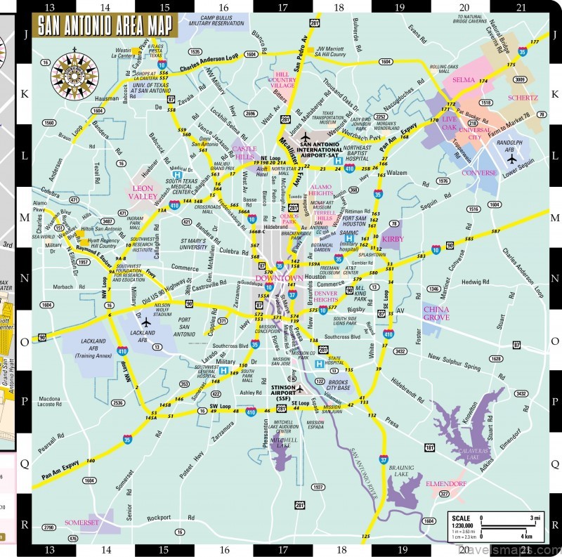 map of san antonio san antonio guide 1