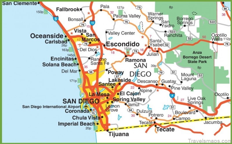 map of san diego san diego guide and statistics 4