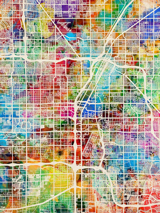 1 las vegas city street map michael tompsett