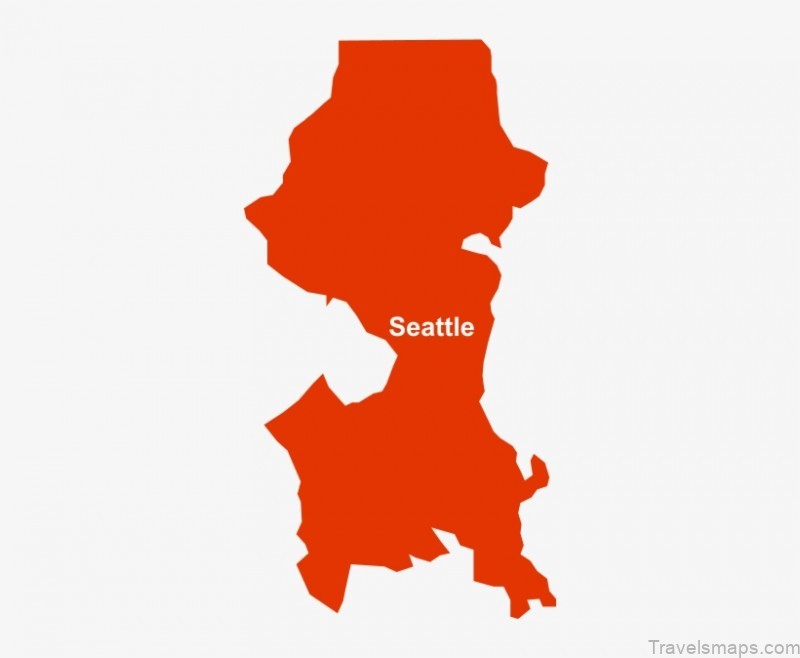 205 2051033 seattle washington seattle city map outline