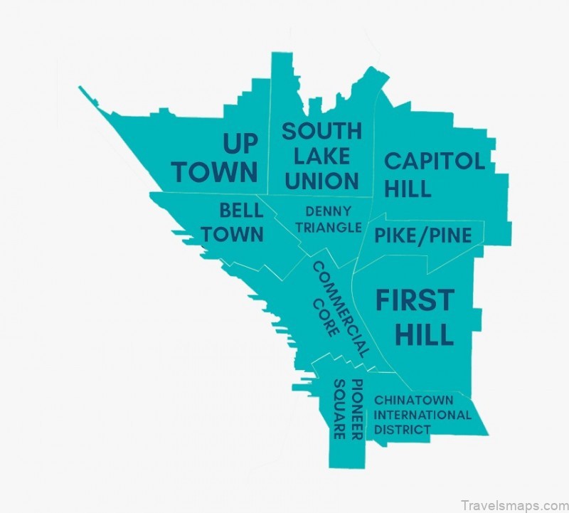 26 266085 map of the downtown seattle neighborhoods one center