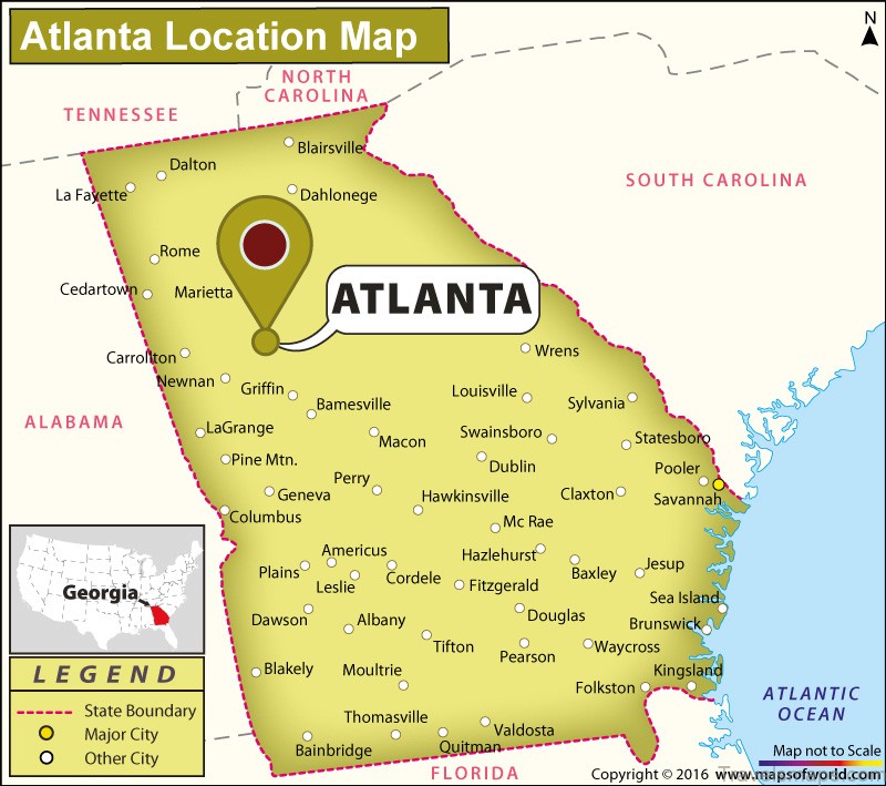 atlanta ga location map