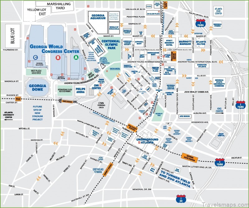 downtown atlanta tourist map