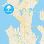 empty vector map of seattle washington usa