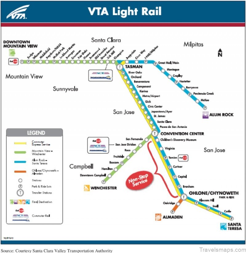 figure d 4 san jose santa clara valley light rail system map