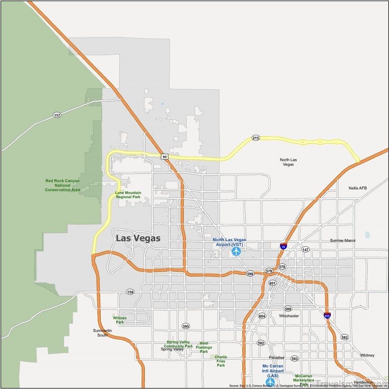 las vegas map nevada