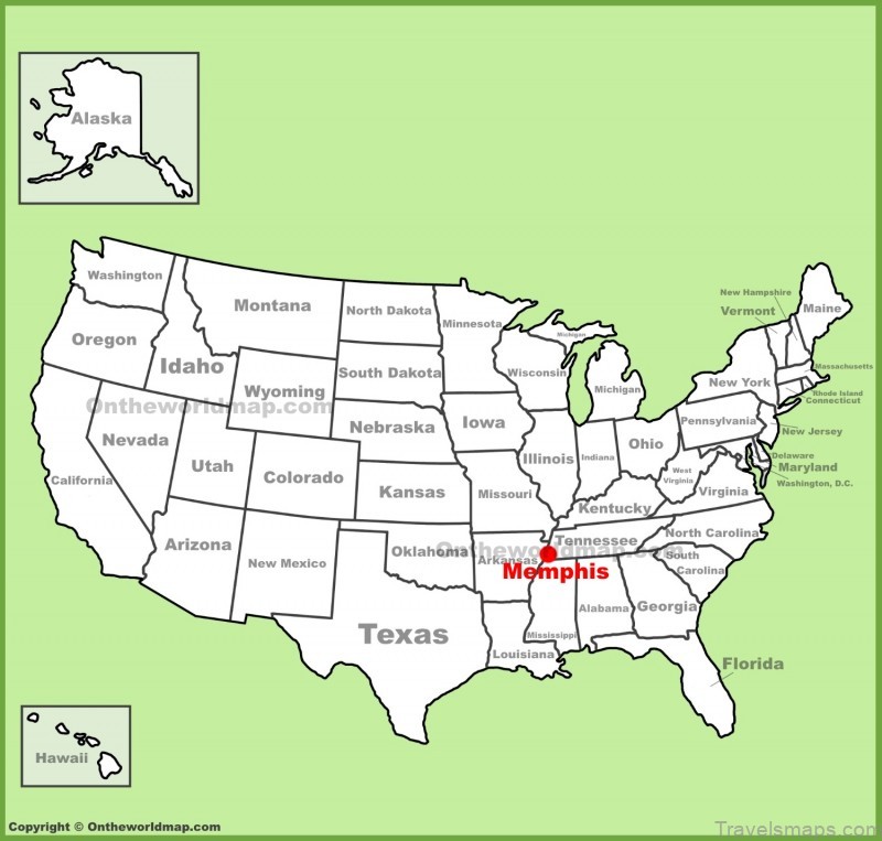 memphis location on the us map