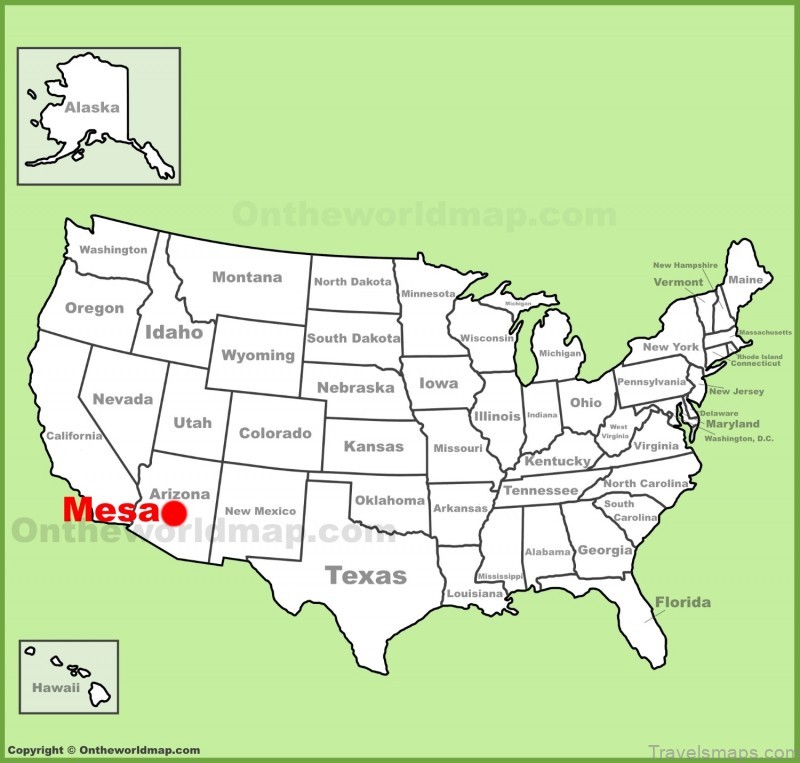 mesa location on the us map