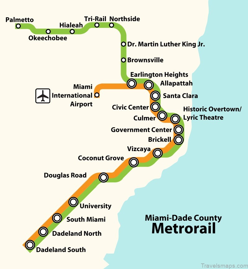 metrorail miami dade county system map.svg