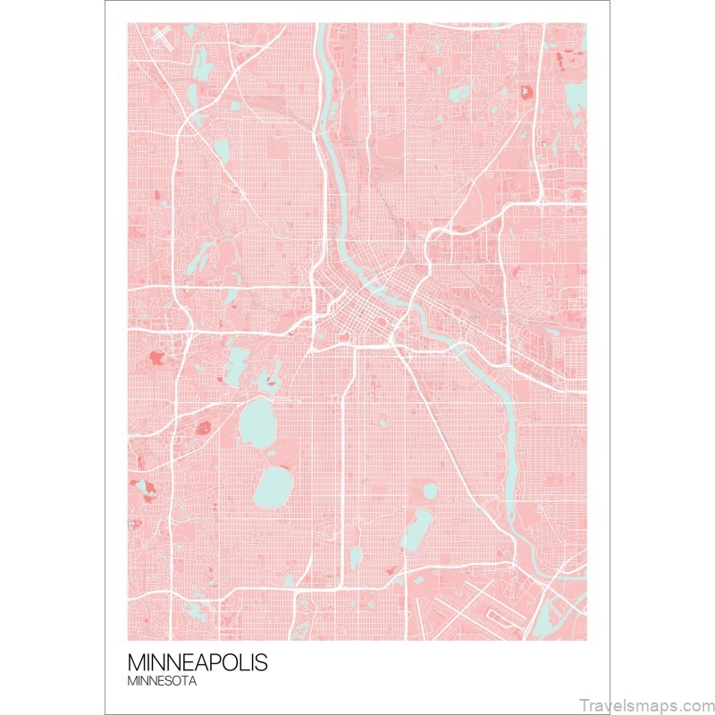 minneapolis minnesota map a2 ptr pink lightblue white ps1 t0 1024x10242x