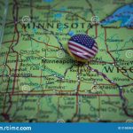 minneapolis pinned map usa flag geographical 215535366
