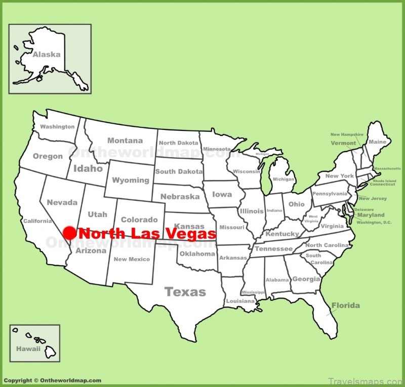north las vegas location on the us map