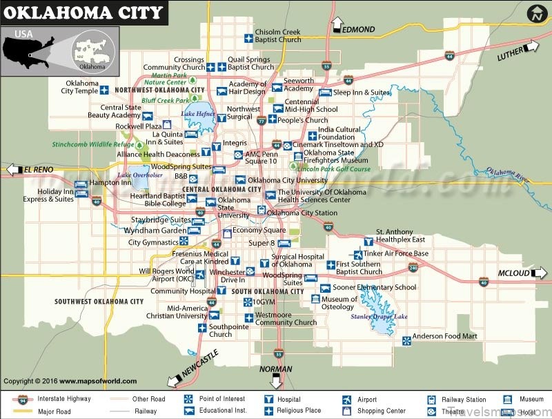oklahoma city map ok