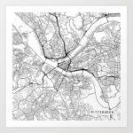 pittsburgh map usa black and white 5rs prints