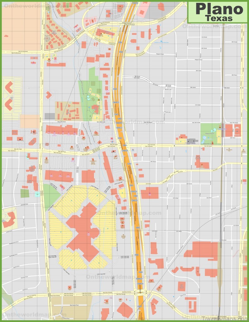 plano downtown map
