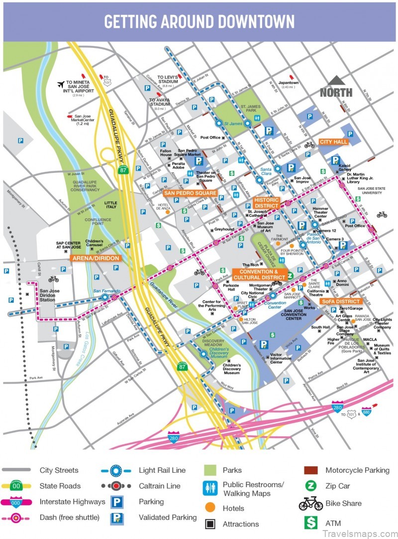 san jose downtown map