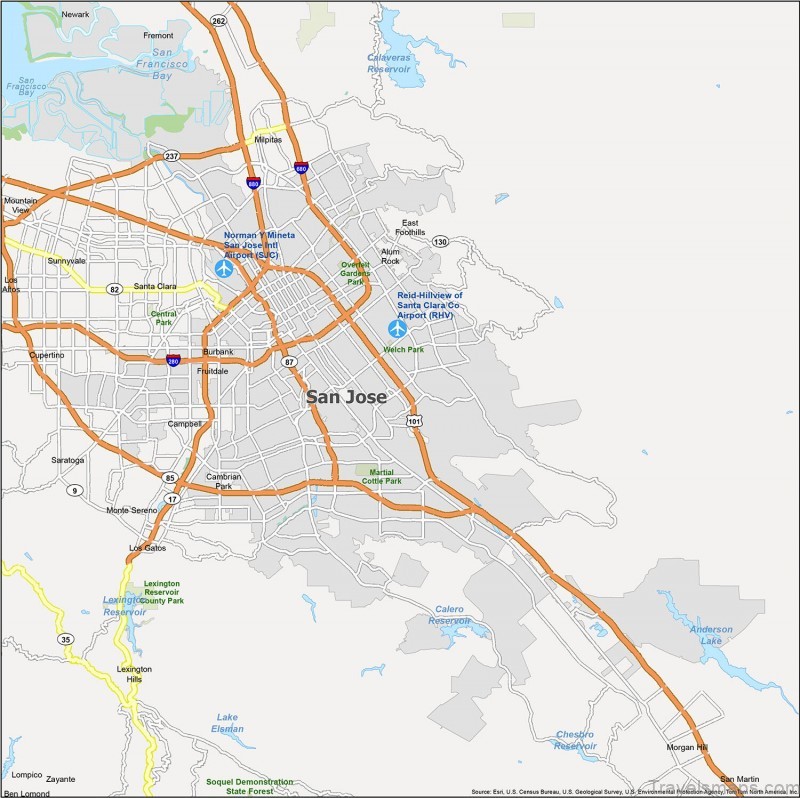 san jose map california