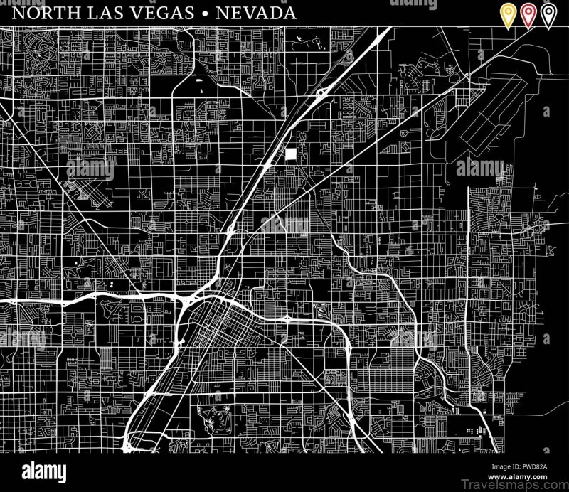 simple map of north las vegas nevada usa black and white version for clean backgrounds and prints this map of north las vegas contains three marke pwd82a