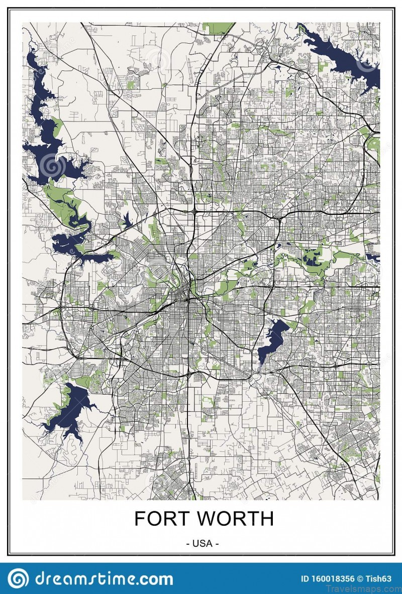 vector map city fort worth texas usa map city fort worth texas usa 160018356