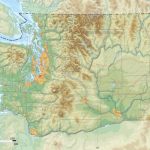 washington topographic blank map