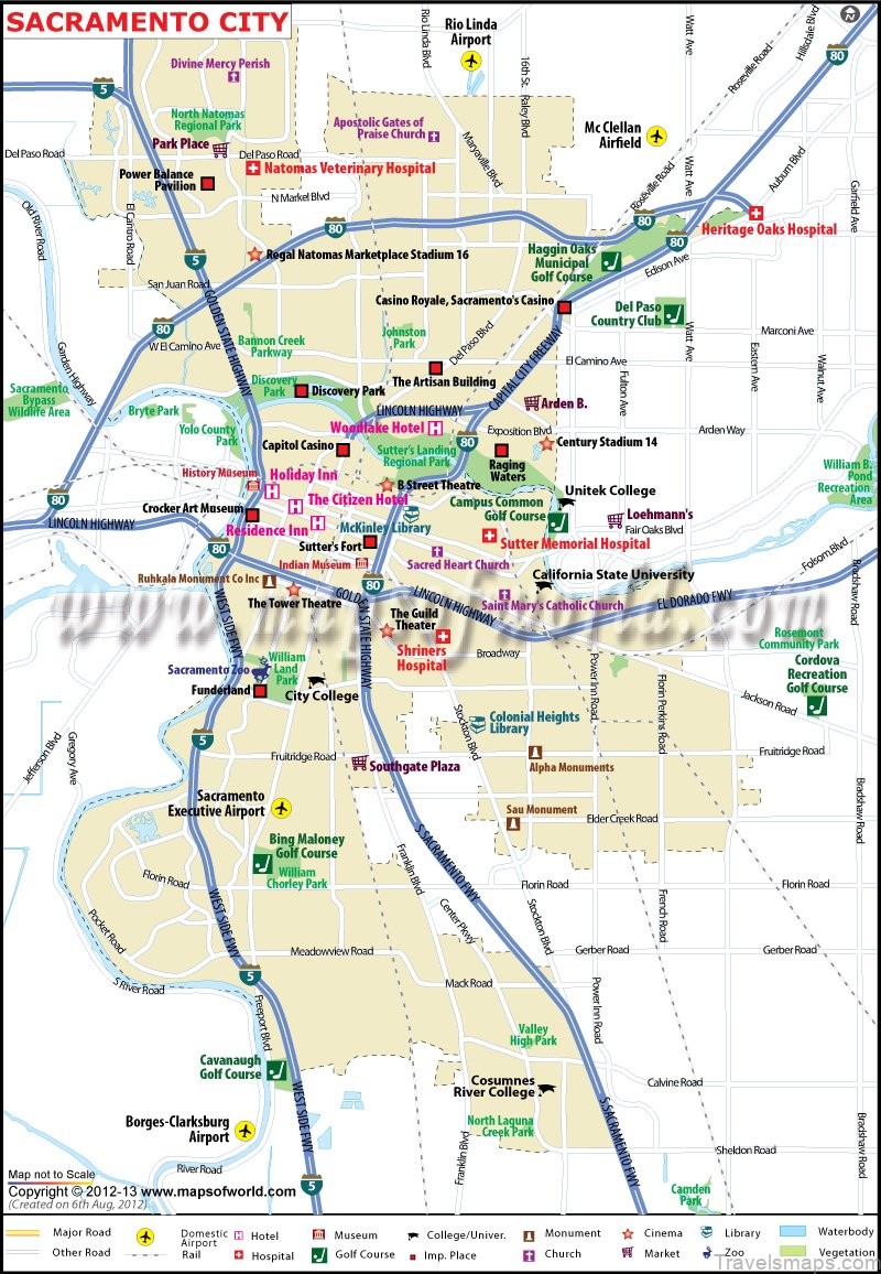 sacramento travel guide a map of sacramento 2