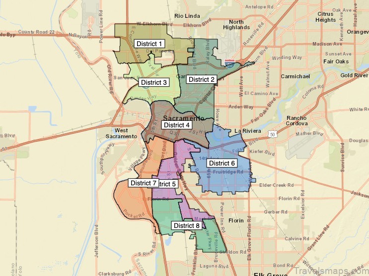 sacramento travel guide a map of sacramento