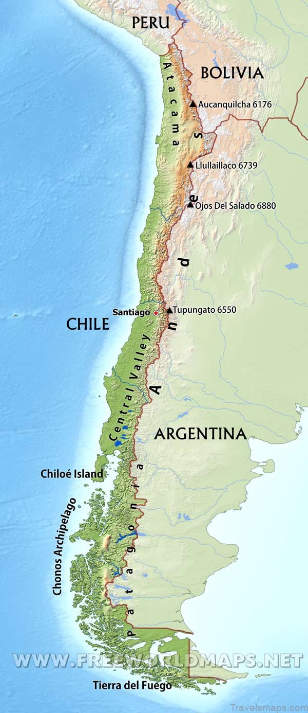 a map of chile the most beautiful destination on earth 5