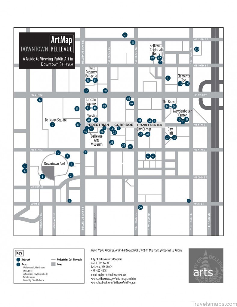 bellevue travel guide for tourists a map of bellevue