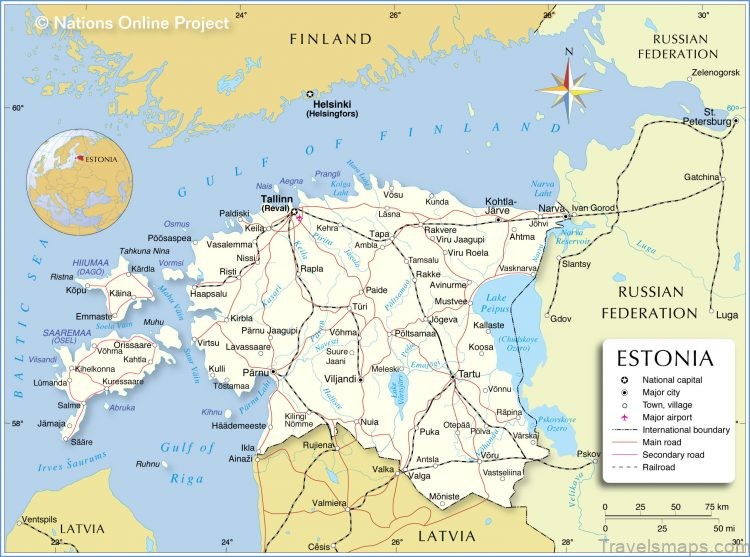 estonia travel guide for tourist map of estonia 3