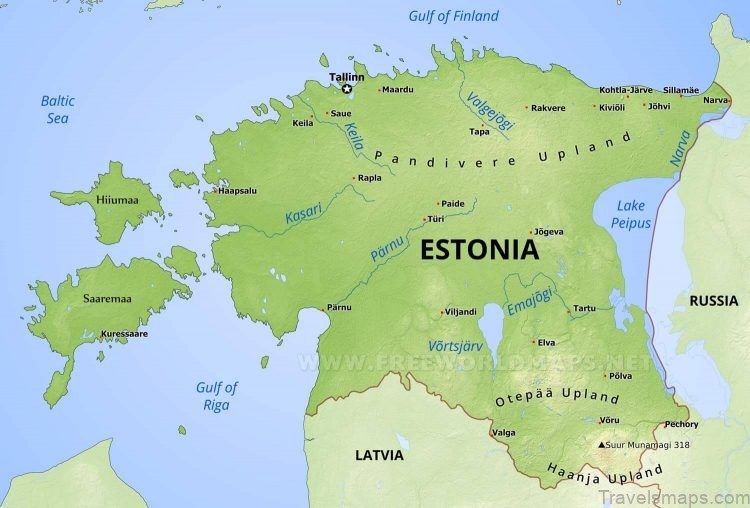 estonia travel guide for tourist map of estonia 4