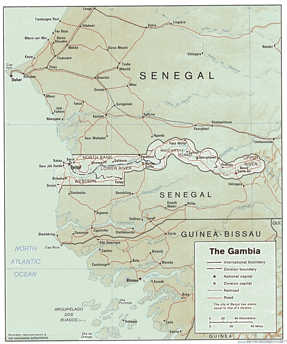 gambia travel guide for tourists map of gambia 1