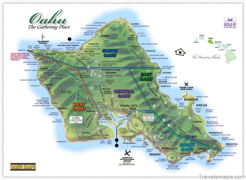 honolulu a travel guide for tourists map of honolulu