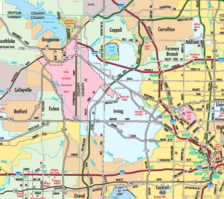 irving travel guide for tourist map of irving 1