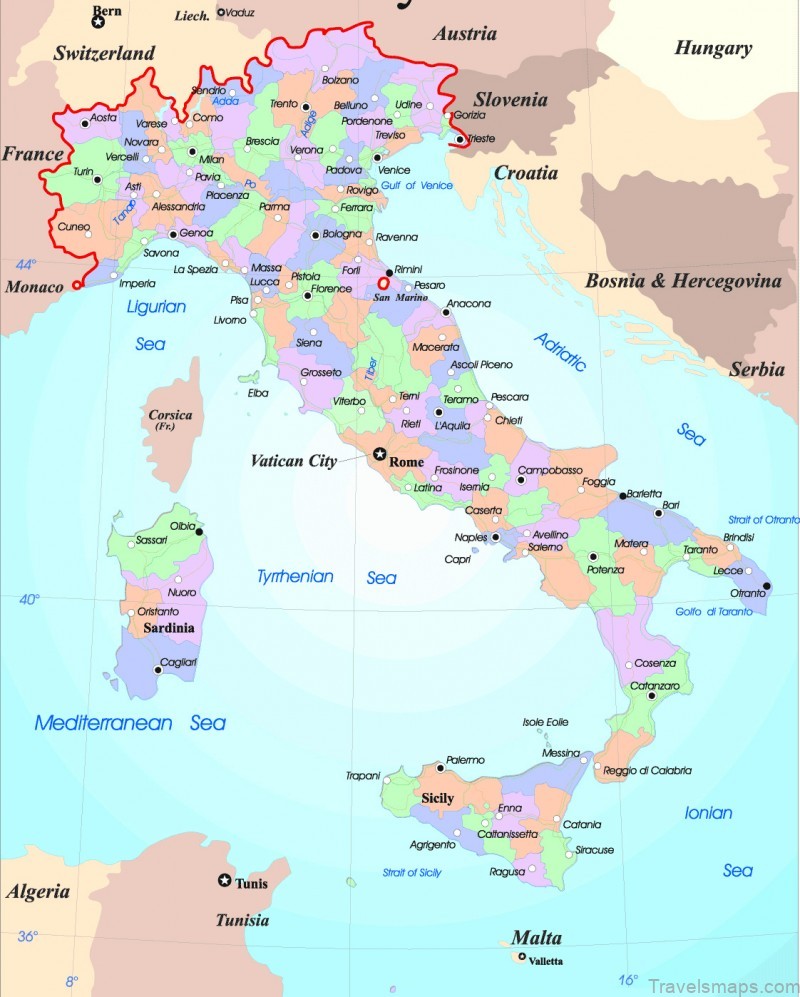italy travel guide maps for tourists to understand where the best vacation destinations are