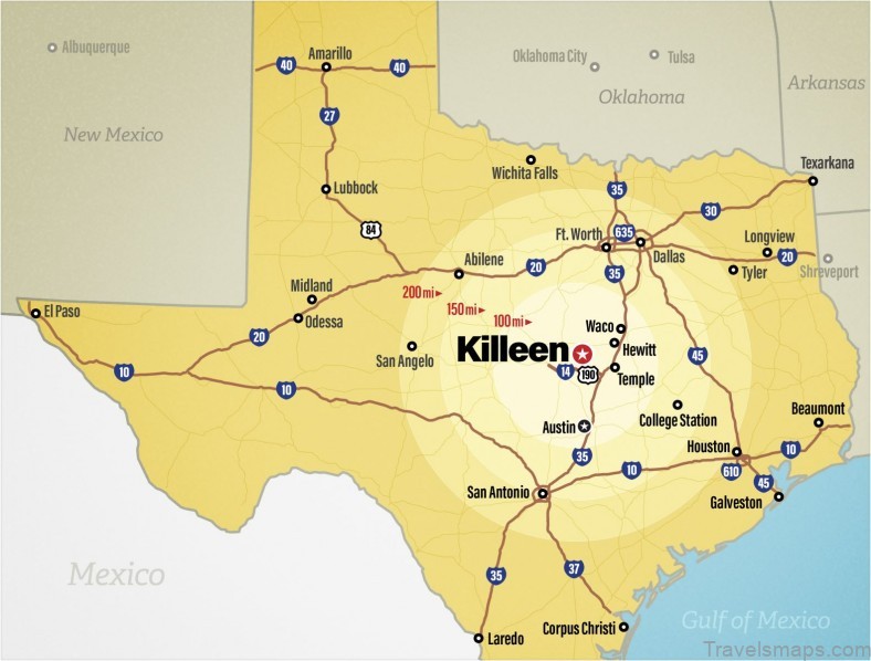 killeen travel guide for tourist map of killeen 1