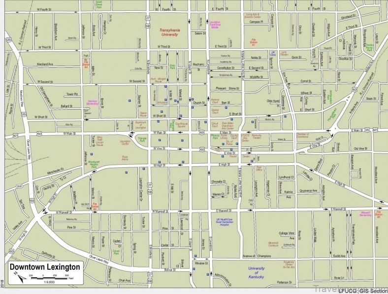 lexington travel guide for tourist map of lexington