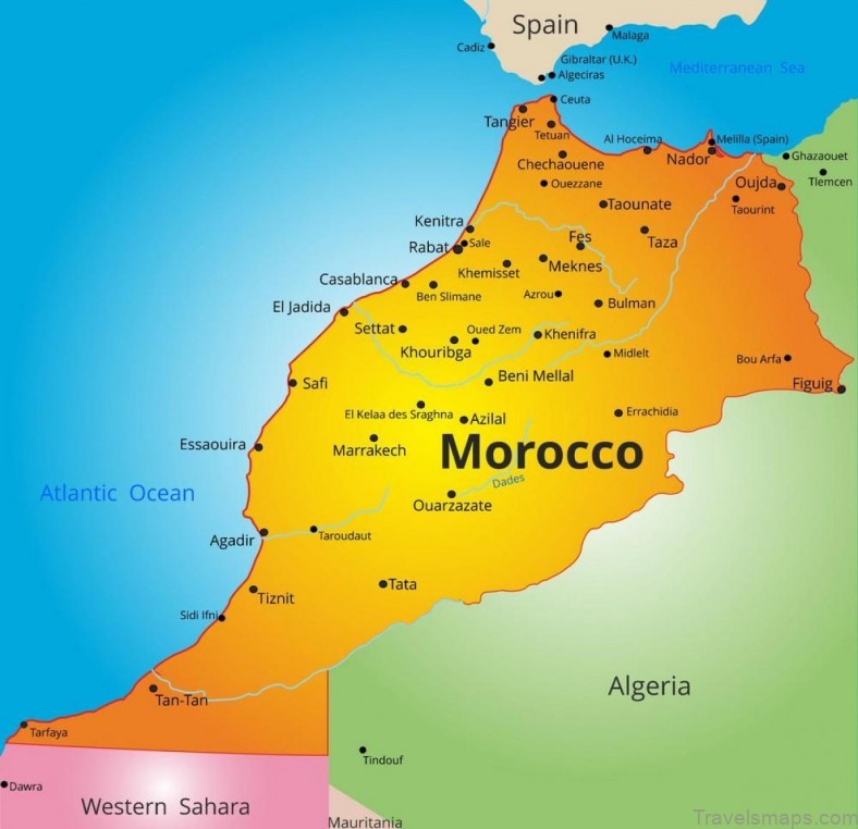 map of tourist attractions in agadir morocco 2